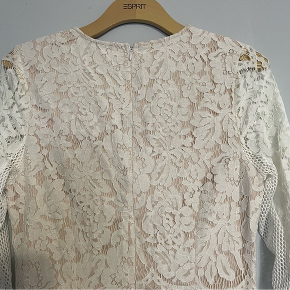 Tobi White Lace Mini Dress Size Large - Picture 7 of 12